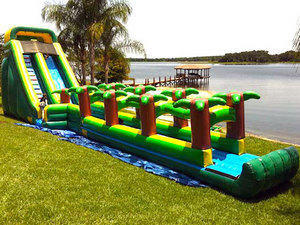 22' Palm Tree Inflatable Water Slide w Slip N Slide (Wet Only) 22' Palm Tree Inflatable Water Slide w Slip N Slide (Wet Only)